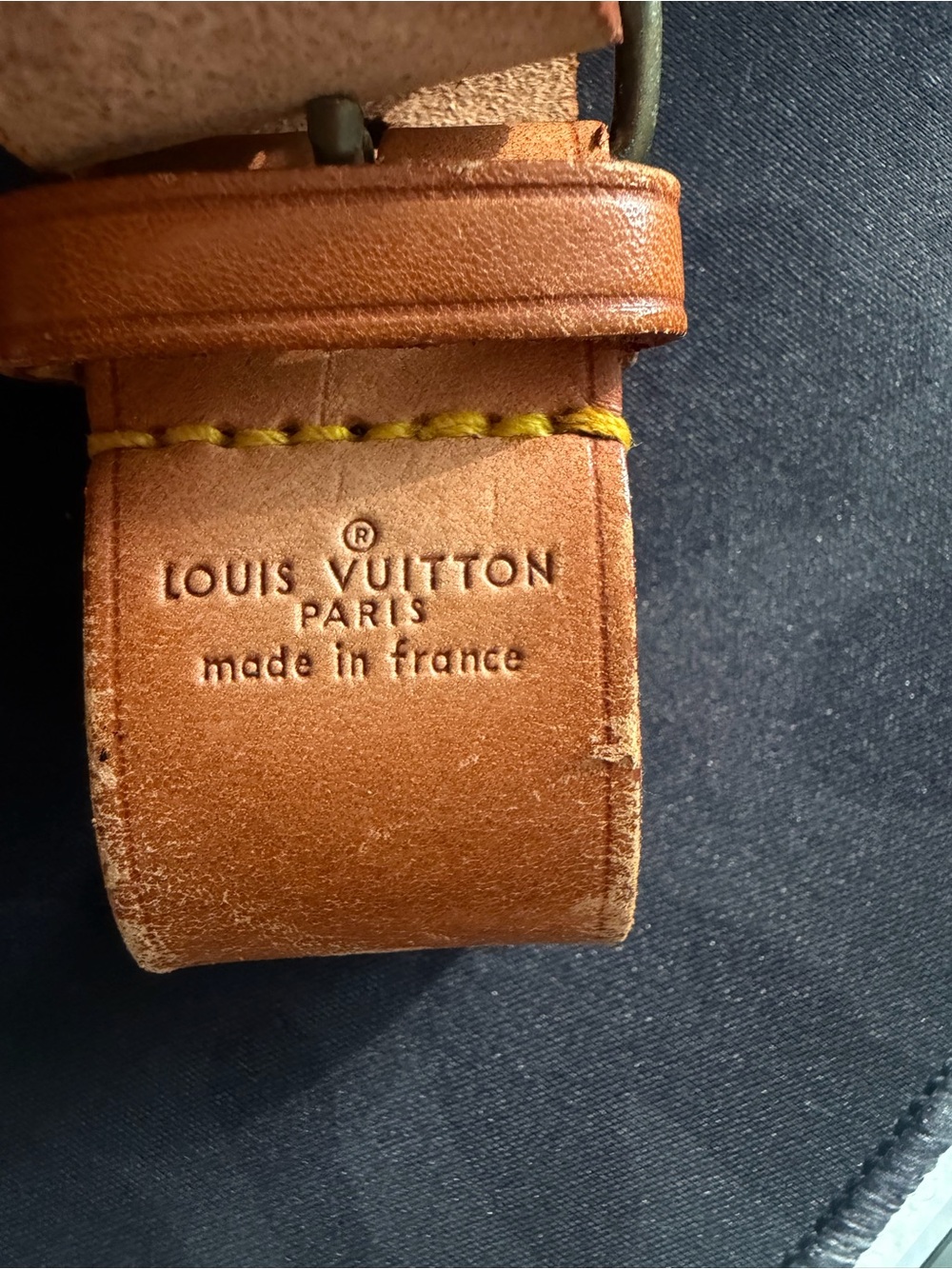 Louis Vuitton Chocolate Brown Luggage Tag and Poignette - Picture 5 of 8